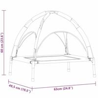 VidaXL Hondenbed bruin 63 x 49,5 x 60 cm staal - thumbnail