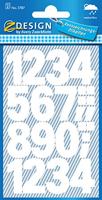 Avery Etiketten cijfers en letters 0-9 groot, 2 blad, wit, waterbestendige folie - thumbnail
