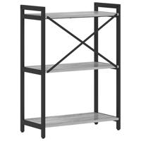 Boekenkast Grijs sonoma 60 x 30 x 83 cm Bewerkt hout - thumbnail