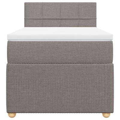 Boxspring met matras stof taupe 120x200 cm - thumbnail