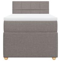 Boxspring met matras stof taupe 80x200 cm - thumbnail