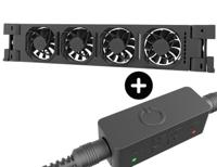 Heatfan 4 - radiatorventilator solo - zwart + touch sensor - thumbnail