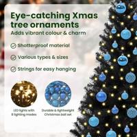 VidaXL Kerstboom met 150 led met standaard zwart 150 cm pvc - thumbnail