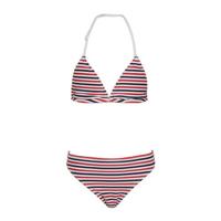 Tommy Hilfiger gestreepte triangel bikini rood/wit/blauw - thumbnail