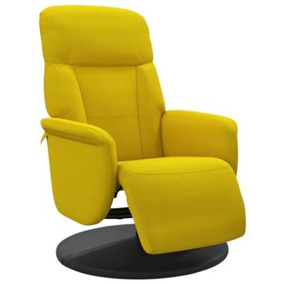 Fauteuil met voetensteun verstelbaar fluweel geel