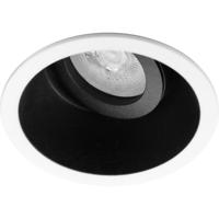 GU10 Inbouwspot Rond Zwart/Wit Aluminium Kantelbaar Ø93mm - thumbnail