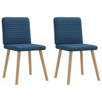 Eetkamerstoelen 4 st stof blauw - thumbnail