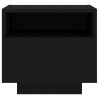Nachtkastje met LED-verlichting 40x39x37 cm zwart - thumbnail