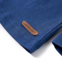 Kindershirt met lange mouwen berenprint 128 jeansblauw - thumbnail