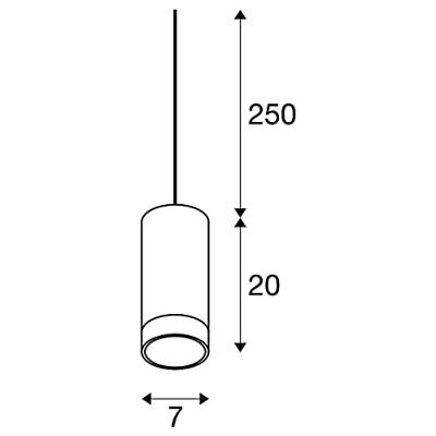 SLV ASTINA 1002937 Hanglamp GU10 Wit
