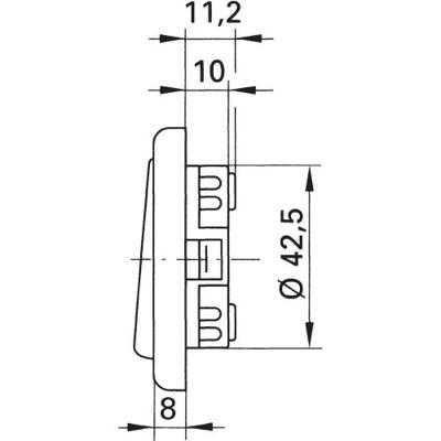 inprojal elektrosysteme 102564 Uitschakelaar Inzetstuk Bruin 1 stuk(s)