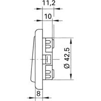 inprojal elektrosysteme 102564 Uitschakelaar Inzetstuk Bruin 1 stuk(s) - thumbnail