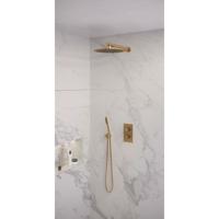 Gold Edition thermostatische inbouw regendouche set met 3-weg omstelling en handdouche - thumbnail