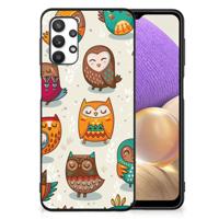 Samsung Galaxy A32 5G Dierenprint Telefoonhoesje Vrolijke Uilen - thumbnail