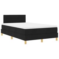 Boxspringbed met matras met matras Zwart 120 x 190 cm Stof - thumbnail