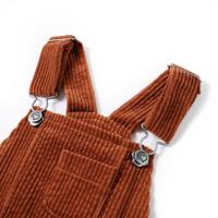 Kindertuinjurk 128 ribfluweel cognackleurig - thumbnail