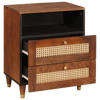 Nachtkastjes Bruin 50 x 33 x 60 cm Bamboe en massief mango hout - thumbnail