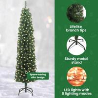 VidaXL Kunstkerstboom groen 240 cm pvc en staal en kunststof - thumbnail