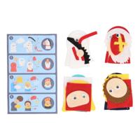 Maak je eigen Vilten Vingerpoppen Sinterklaas, 4st. - thumbnail