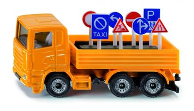 Siku 1322 truck met verkeersborden 7,7cm