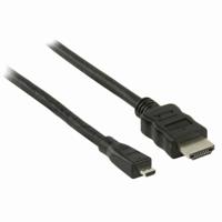 Nedis High Speed HDMI-Kabel met Ethernet | HDMI Connector | HDMI Micro-Connector | 4K@30Hz | 10.2 Gbps | 2.00 m | Rond | PVC | Zwart | Doos - - thumbnail
