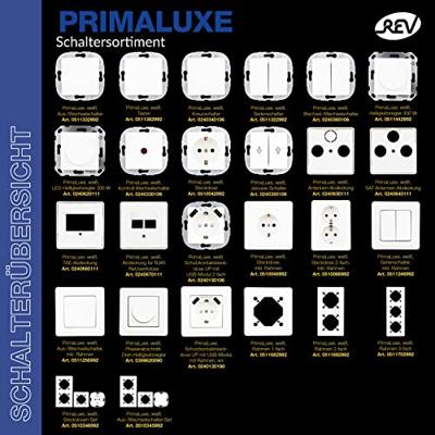 REV 0510042992 Wandcontactdoos met randaarde Inzetstuk PrimaLuxe Wit 1 stuk(s)