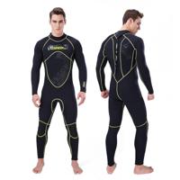 SLINX 1101 3mm neopreen Super elastische slijtvaste warme koude-proof Y vorm stiksels eendelige lange mouw wetsuit voor mannen - thumbnail