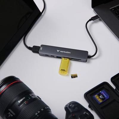Verbatim Essentials 32158 USB-hub HDMI USB 3.2 Gen1 5 GBit/s USB-C PD laadaansluiting Grijs