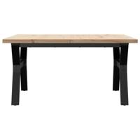 Salontafel Y-frame 90x90x45,5 cm grenenhout en staal - thumbnail