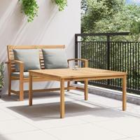 Salontafel Bruin 110 x 110 x 45 cm Massief teakhout - thumbnail