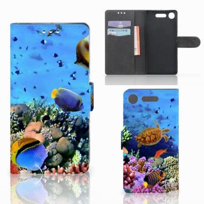 Sony Xperia XZ1 | Telefoonhoesje | Met pasjeshouder | Vissen Sony Xperia XZ1 | Telefoonhoesje | Met pasjeshouder | Vissen