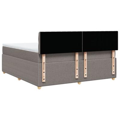 Boxspring met matras stof taupe 180x200 cm