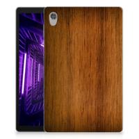 Lenovo Tab M10 HD (2de generatie) Silicone Tablet Hoes Donker Hout - thumbnail
