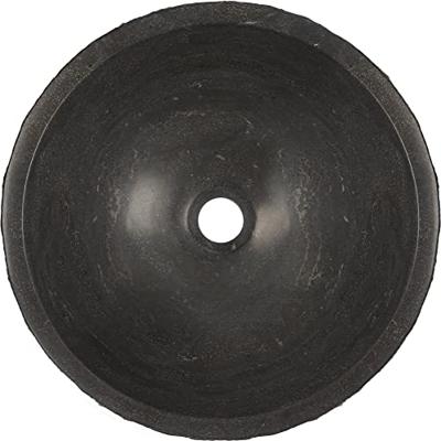 Saqu Nature Collection ronde waskom Ø42x14cm natuursteen grijs