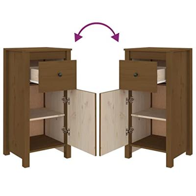 Dressoir 40x35x80 cm massief grenenhout honingbruin - thumbnail