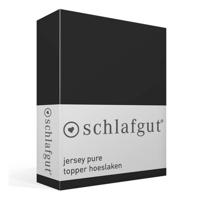 Schlafgut Schlafgut Pure Jersey Topper Hoeslaken L - 140x200 - 160x220 799 off-Black - thumbnail