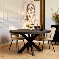 Starfurn Eetkamertafel Denver Black | Rond | 140 cm - thumbnail
