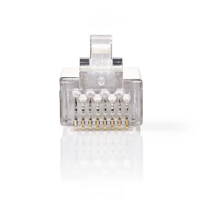 Nedis RJ45-Connector | Male | Stranded STP CAT6 | Recht | Verguld | 10 Stuks | PVC | Transparant | Doos - CCGB89307ME