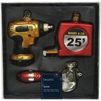 Ornament glas l3.3b5.5h12 cm mlt 3st kerst Decoris - Decoris - thumbnail