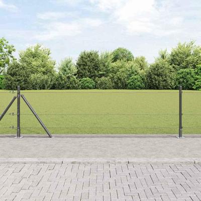 VidaXL Afrasteringspaal grijs 25 x 0,6 m (12 x 12 mm gaas)