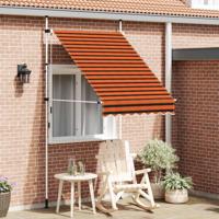 VidaXL Luifel handmatig uittrekbaar 150 cm oranje en bruin - thumbnail