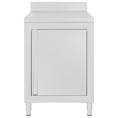 VidaXL Werktafel met kast commercieel 60x60x96 cm roestvrij staal