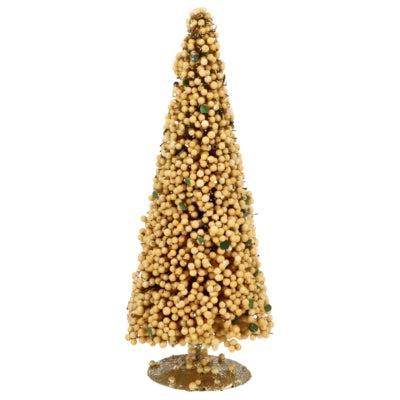 Daan Kromhout Kerstboom sparkle berry zand/goudkleurig 50 cm | 4 stuks