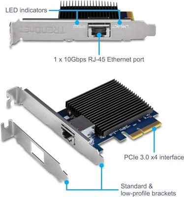TRENDnet TEG-10GECTX 10 Gigabit PCIe netwerkadapter