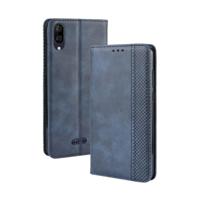 Magnetische Buckle retro Crazy Horse textuur horizontale Flip lederen case voor Wiko Y80 met houder & kaartsleuven & fotolijstjes (blauw) - thumbnail