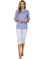 Duurzame katoenen pyjama ijsblauw - thumbnail