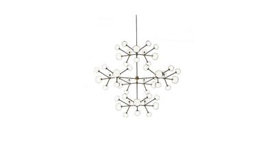 Tooy Nabila 48 Hanglamp - Zwart - Messing