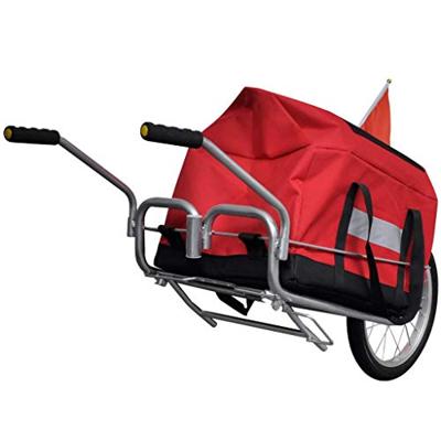 VidaXL Fietstransporttrailer met 1 wiel en opbergtas
