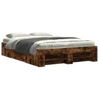 Bedframe zonder matras hout gerookt eikenkleurig 120x190 cm - thumbnail
