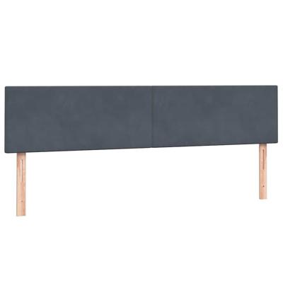 Boxspring met matras fluweel donkergrijs 180x210 cm